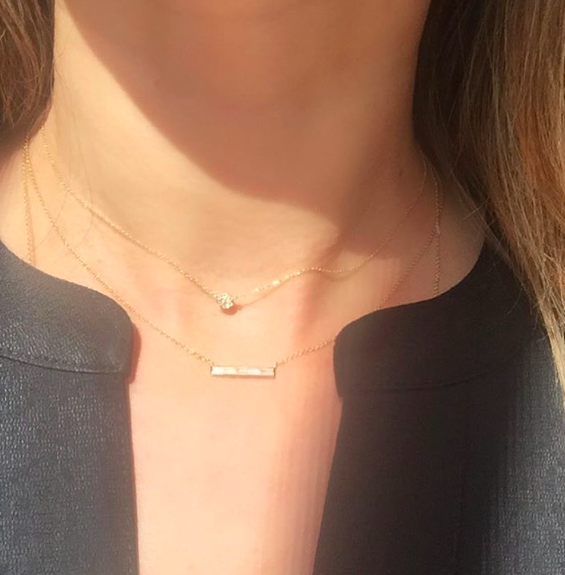Dainty Diamond Necklace • Floating Diamond Solitaire Necklace • Minimalist  Jewelry • Bridesmaid Necklace • Gift for Her • BYSDMJEWELS – Bysdmjewels